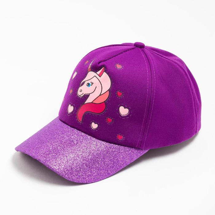 фото Бейсболка для девочки, цвет фиолетовый, размер 54-56 rossini