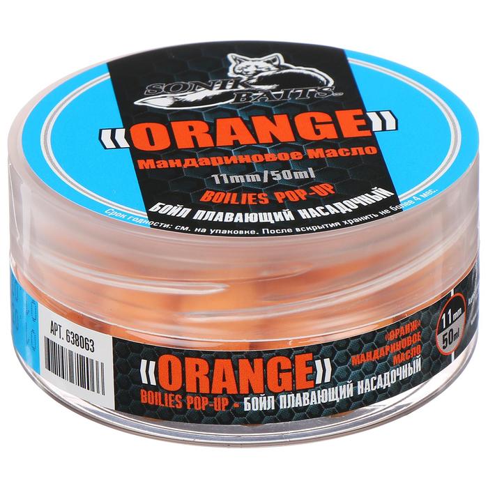фото Бойл насадочный плавающий sonik baits pop-up 11 мм, orange tangerine oil (мандариновое масло)