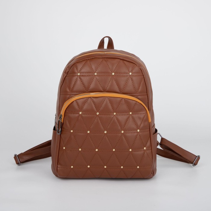 Рюкзак, отдел на молнии, наружный карман, цвет светло-коричневый
Рюкзак, отдел на молнии, наружный карман, цвет светло-коричневый