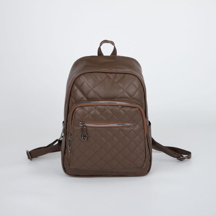 Рюкзак, отдел на молнии, наружный карман, цвет коричневый
Рюкзак, отдел на молнии, наружный карман, цвет коричневый