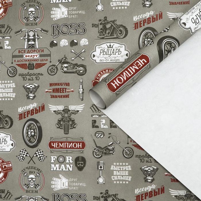 Бумага упаковочная крафт "Байкер", 0,5 х 0,7 м
Бумага упаковочная крафт "Байкер", 0,5 х 0,7 м