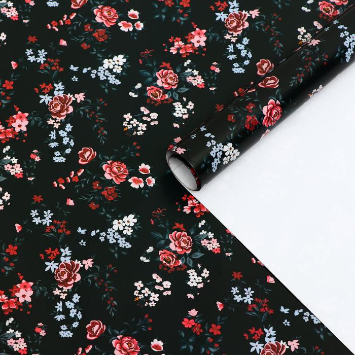 Бумага упаковочная глянцевая "Цветы" на черном, 0,5 х 0,7 м
Бумага упаковочная глянцевая "Цветы" на черном, 0,5 х 0,7 м