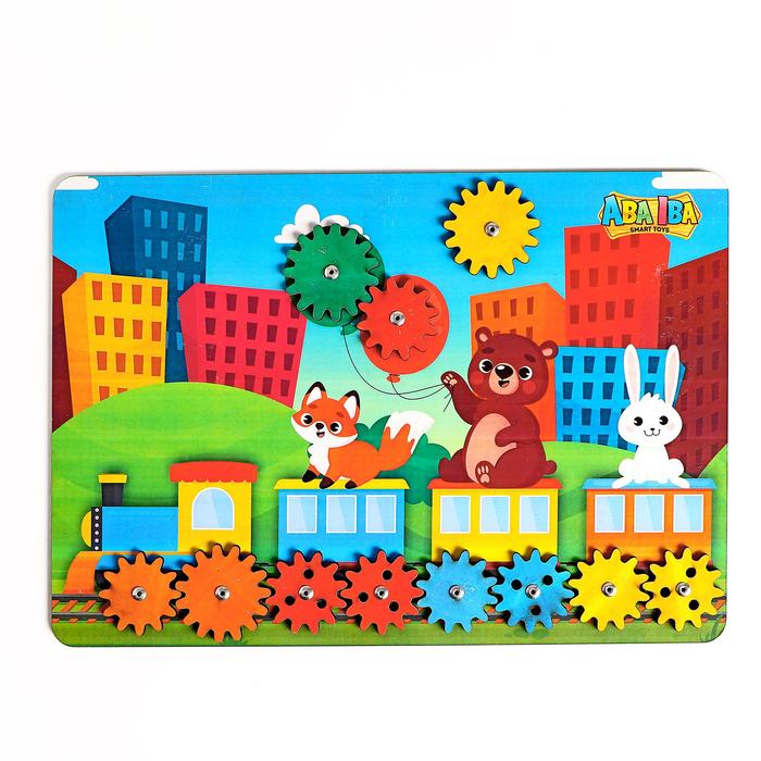 Бизиборд шестеренки «Паровозик»
Бизиборд шестеренки «Паровозик»