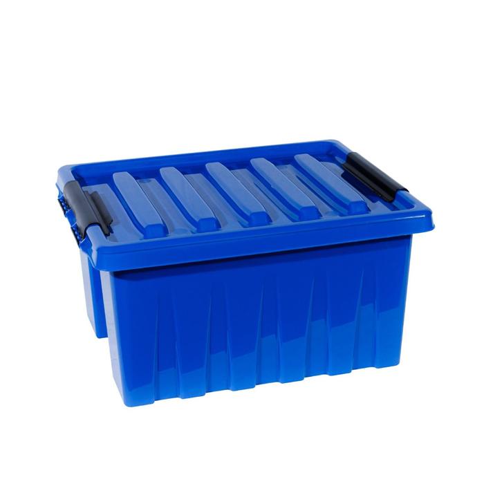 Контейнер с крышкой 500х390х250 синий 36 л 
Контейнер с крышкой 500х390х250 синий 36 л