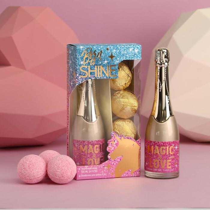 Набор: парфюм 100 мл и бомбочки для ванны Born to shine
Набор: парфюм 100 мл и бомбочки для ванны Born to shine