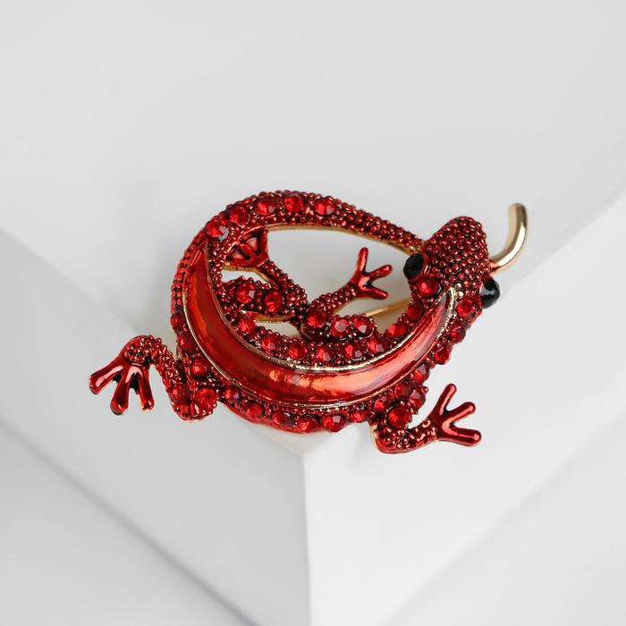 Брошь "Ящер", цвет бордовый в золоте
Брошь "Ящер", цвет бордовый в золоте