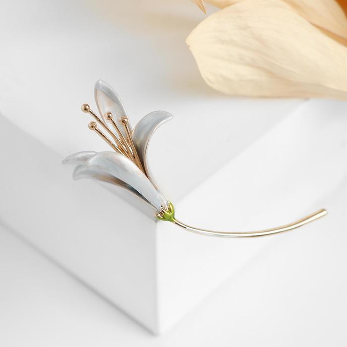 Брошь "Цветок" дивный, цвет серый в золоте
Брошь "Цветок" дивный, цвет серый в золоте