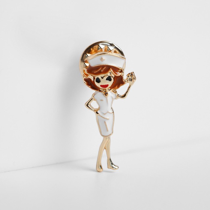 Значок "Медсестра", цвет бело-коричневый в золоте
Значок "Медсестра", цвет бело-коричневый в золоте