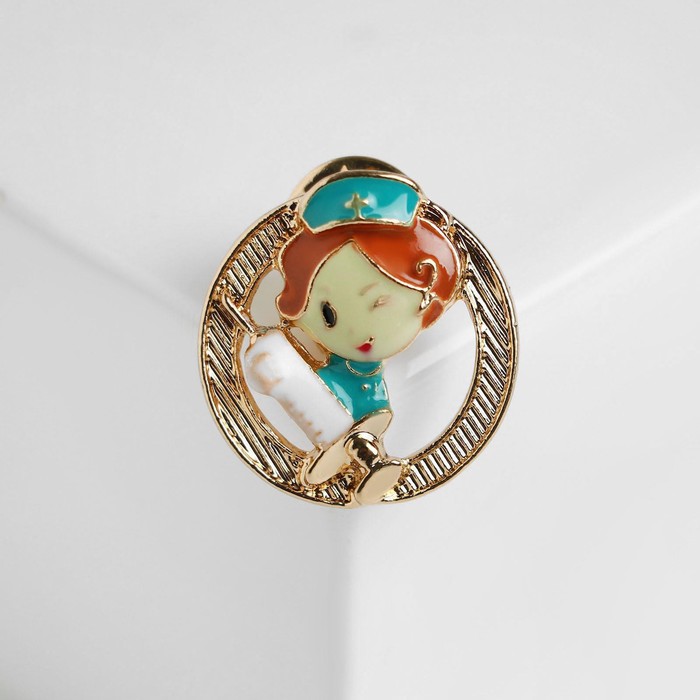 Значок "Медсестричка" в круге, цвет бело-голубой в золоте
Значок "Медсестричка" в круге, цвет бело-голубой в золоте