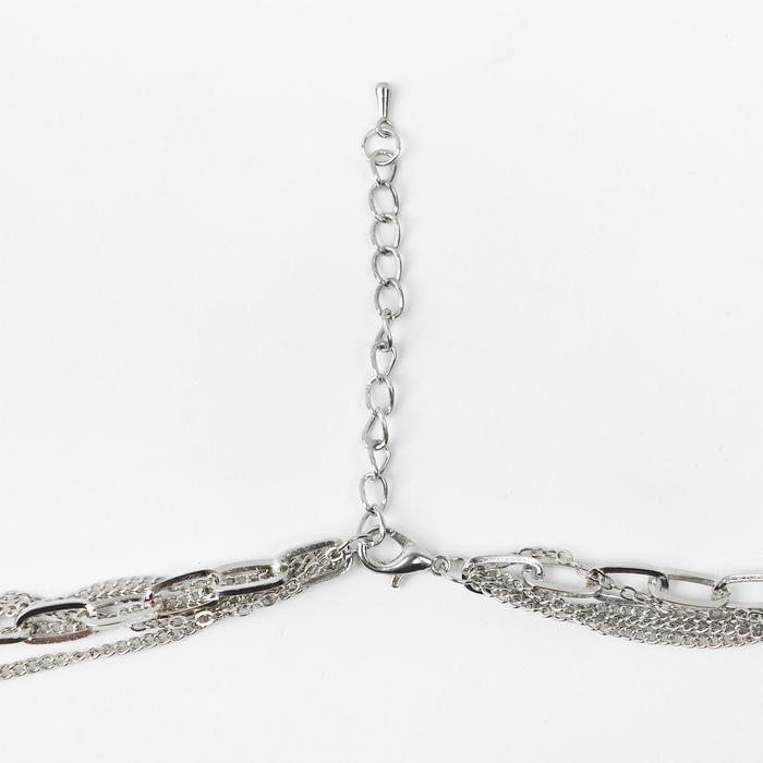 фото Кулон "цепь" три подвески, цвет серебро, длина 70см queen fair