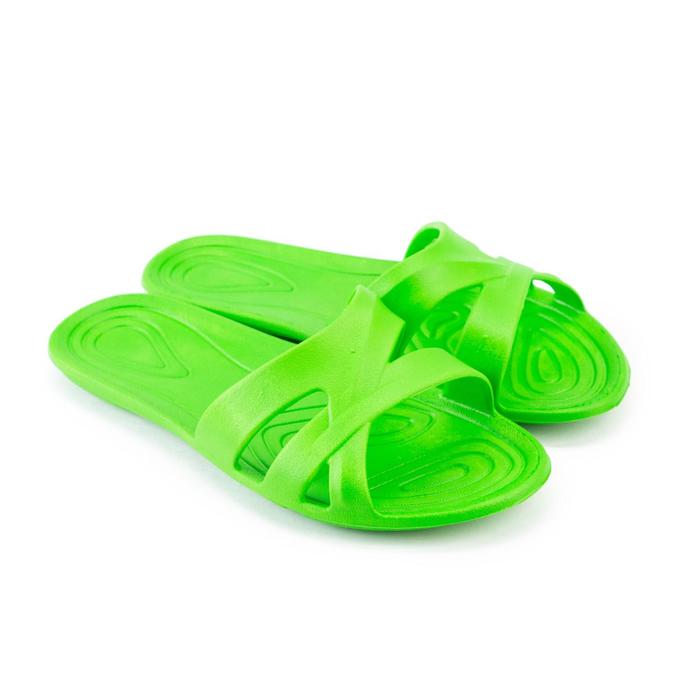 Сланцы пляжные женские, цвет зелёный, размер 38
Сланцы пляжные женские, цвет зелёный, размер 38