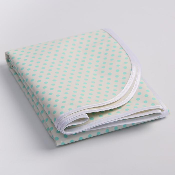 Клеёнка-наматрасник с резинками-держателями. С рисунком «Бирюзовый горошек»
Клеёнка-наматрасник с резинками-держателями. С рисунком «Бирюзовый горошек»