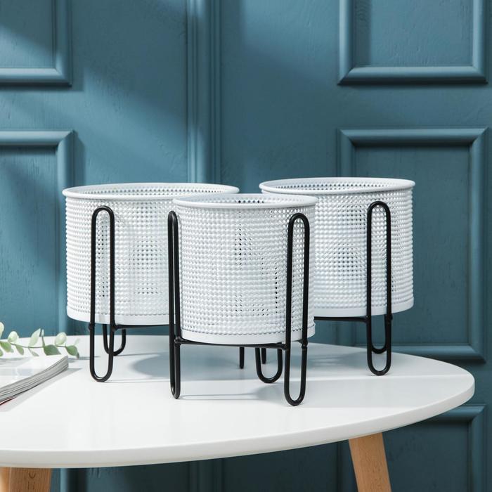 Набор кашпо на подставке «Румми», цвет белый
Набор кашпо на подставке «Румми», цвет белый