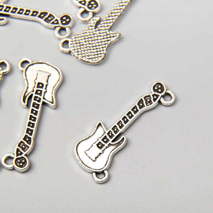 Коннектор для творчества металл 2 ушка "Гитара" серебро 2,5х1 см
Коннектор для творчества металл 2 ушка "Гитара" серебро 2,5х1 см