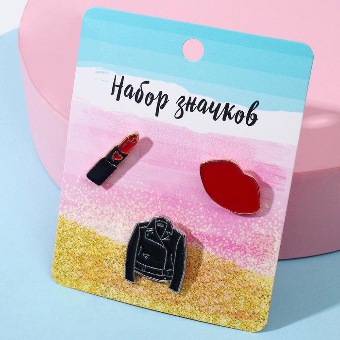 Набор значков (3шт) "Роковая леди", форма МИКС, цвет красно-чёрный в серебре
Набор значков (3шт) "Роковая леди", форма МИКС, цвет красно-чёрный в серебре