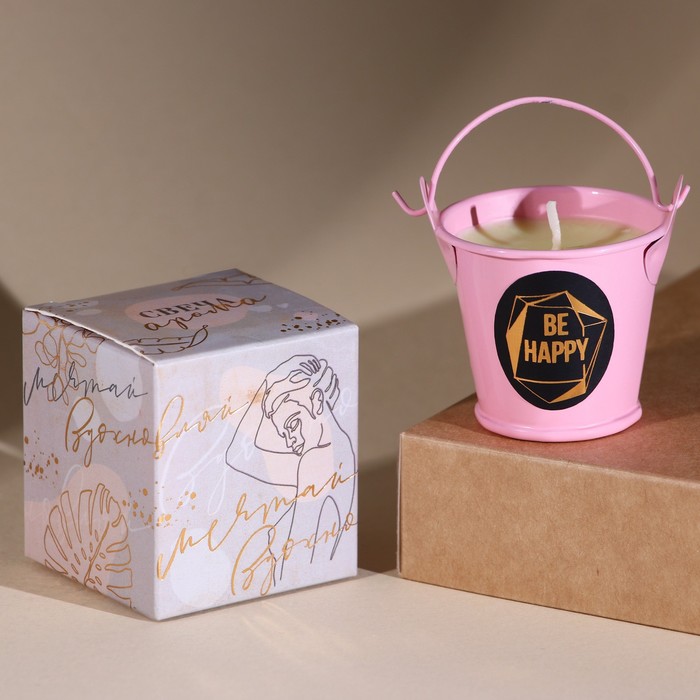 Свеча в ведре "Be happy", аромат ваниль
Свеча в ведре "Be happy", аромат ваниль