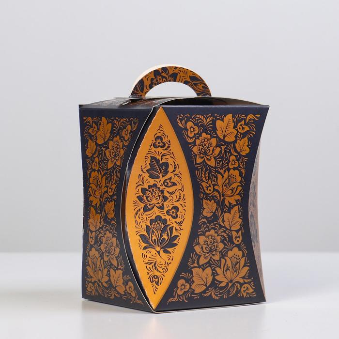 Коробка для кулича "Узор хохломы черный" диаметр 9 см
Коробка для кулича "Узор хохломы черный" диаметр 9 см