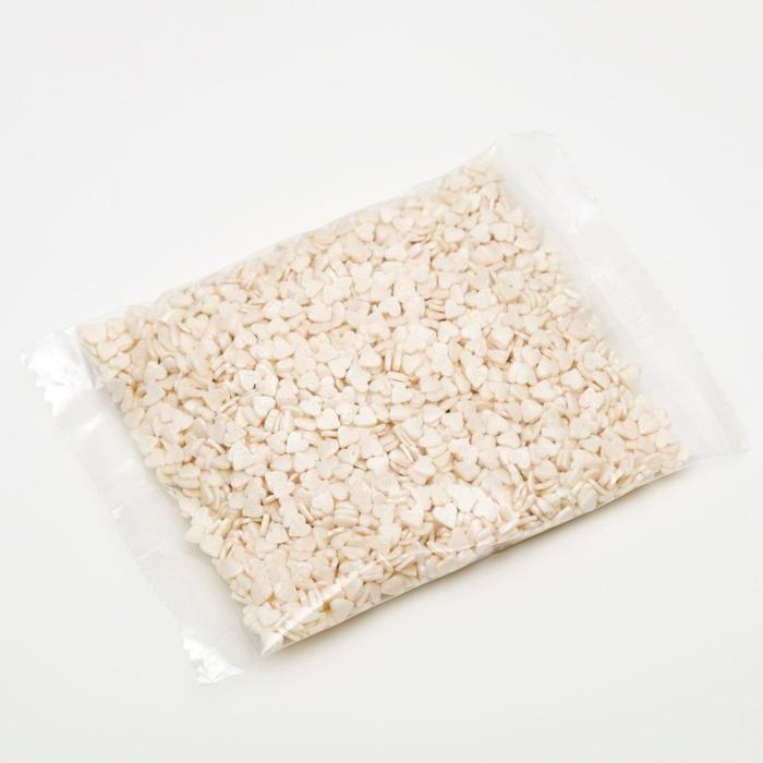 Кондитерская посыпка «Мини сердечки», белый перламутр, 50 г 
Кондитерская посыпка «Мини сердечки», белый перламутр, 50 г