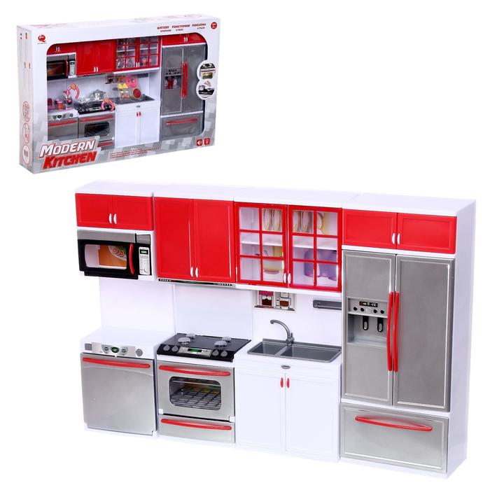 фото Набор игровой "кухня" для кукол,звук,свет с аксессуарами