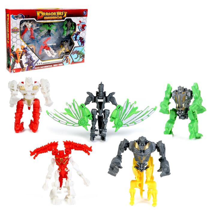 Набор роботов "Диноботы", трансформируется, 5 штук, собираются в 1 робота
Набор роботов "Диноботы", трансформируется, 5 штук, собираются в 1 робота