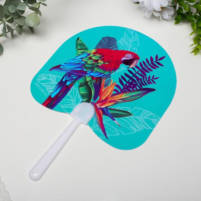 Веер-опахало "Попугай Ара и экзотический цветок" 21х13 см
Веер-опахало "Попугай Ара и экзотический цветок" 21х13 см