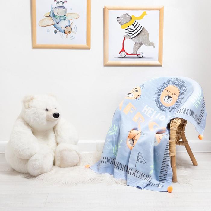 Вязаный плед «Крошка Я» African friends, 90х90 см
Вязаный плед «Крошка Я» African friends, 90х90 см