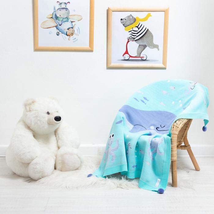 Вязаный плед «Крошка Я» Sea friends, 90х90 см
Вязаный плед «Крошка Я» Sea friends, 90х90 см