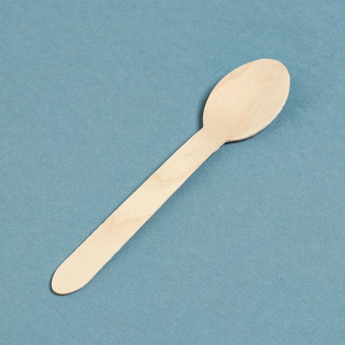 фото Эко - ложка одноразовая, деревянная 165 см, в индивидуальной упаковке