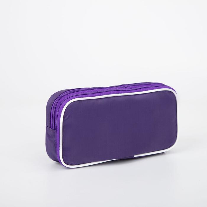 Косметичка, 2 отдела на молниях, цвет сиреневый
Косметичка, 2 отдела на молниях, цвет сиреневый