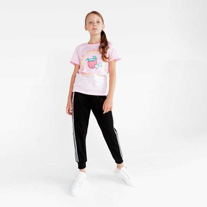 Спортивные брюки для девочки, цвет чёрный, рост 128 см
Спортивные брюки для девочки, цвет чёрный, рост 128 см