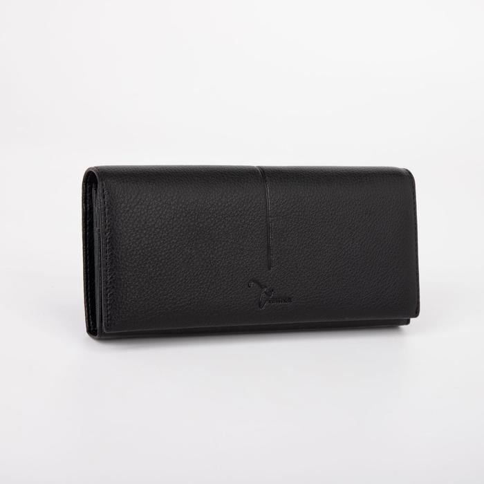 Кошелёк женский, 3 отдела на магнитах, цвет чёрный
Кошелёк женский, 3 отдела на магнитах, цвет чёрный