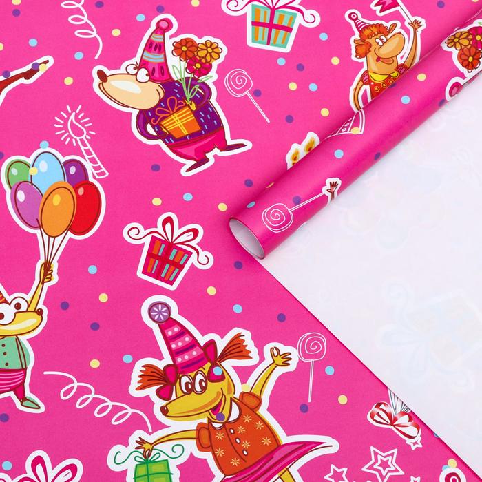 Бумага упаковочная глянцевая "Праздник", 70 х 100 см
Бумага упаковочная глянцевая "Праздник", 70 х 100 см