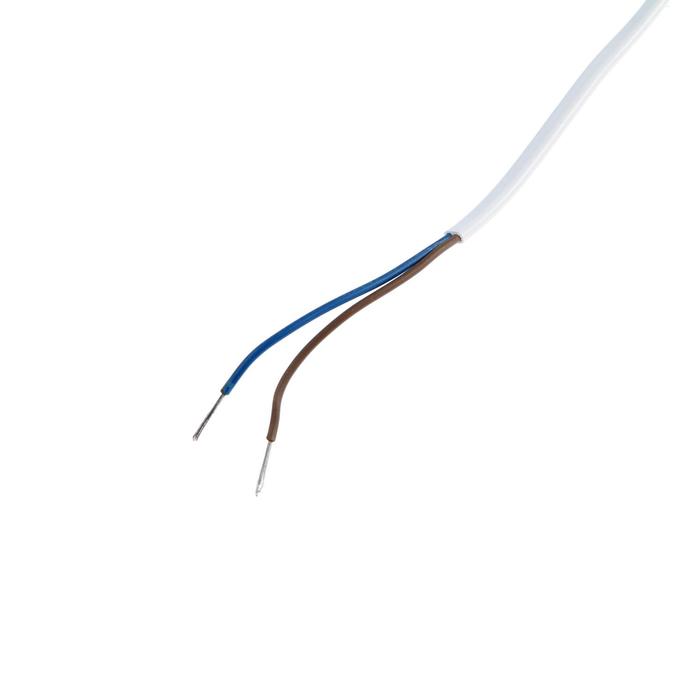 фото Сетевой шнур rexant, вилка плоская, без розетки, 1.8 м, 2x0.5 мм2, белый