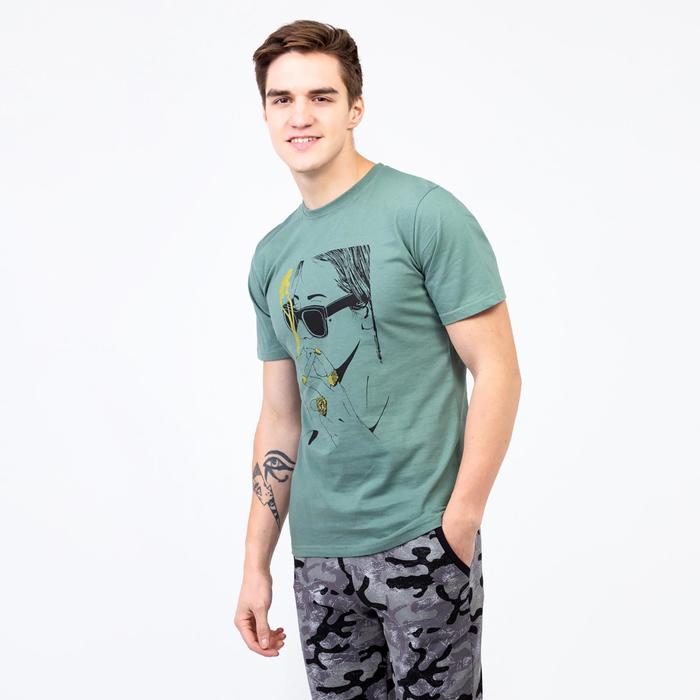 Футболка мужская, цвет зелёный, размер 44
Футболка мужская, цвет зелёный, размер 44