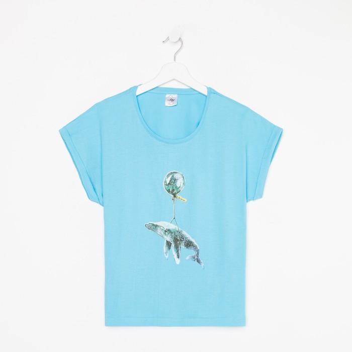 Футболка женская, цвет голубой, размер 50
Футболка женская, цвет голубой, размер 50