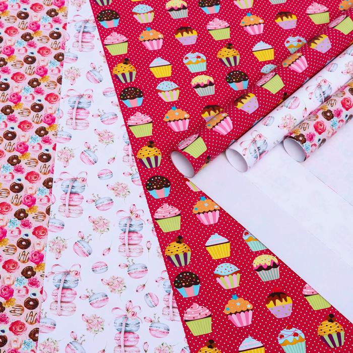 Набор глянцевой бумаги с печатью "Еда", 0,7 х 1 м, 3 листа
Набор глянцевой бумаги с печатью "Еда", 0,7 х 1 м, 3 листа