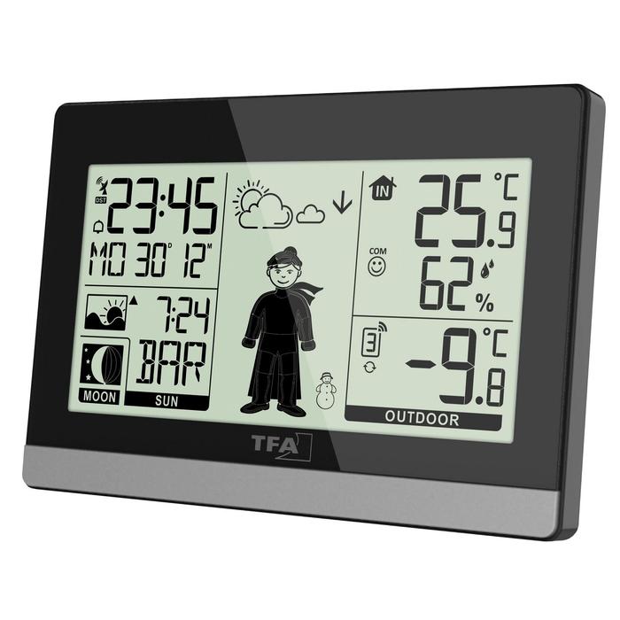 Метеостанция TFA 35.1159.01, цифровая, чёрная
Метеостанция TFA 35.1159.01, цифровая, чёрная