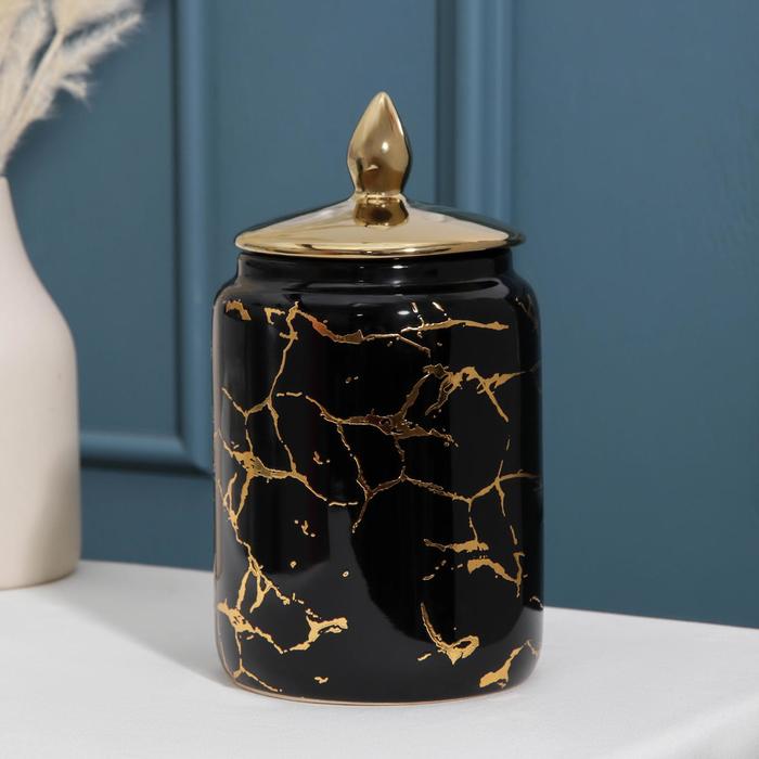 Банка для сыпучих продуктов «Мрамор», 1,2 л, 11×21 см, цвет чёрный
Банка для сыпучих продуктов «Мрамор», 1,2 л, 11×21 см, цвет чёрный
