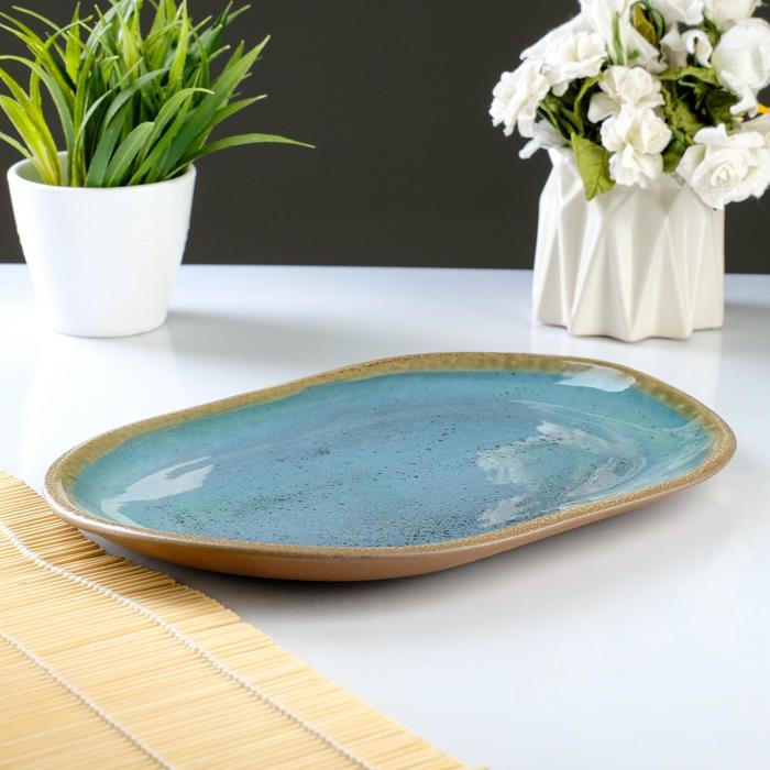 Блюдо "Овальное" блю чиз, 30 см
Блюдо "Овальное" блю чиз, 30 см