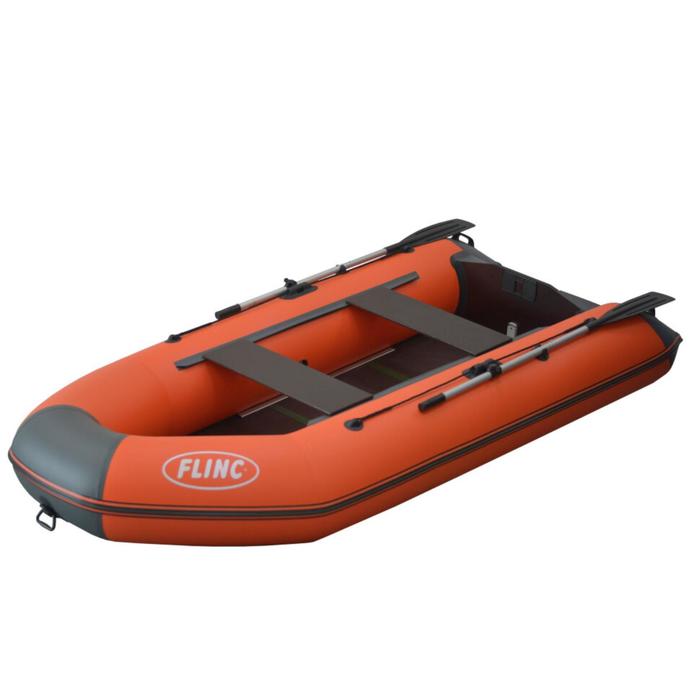 фото Надувная лодка flinc ft320k, цвет оранжевый/графитовый