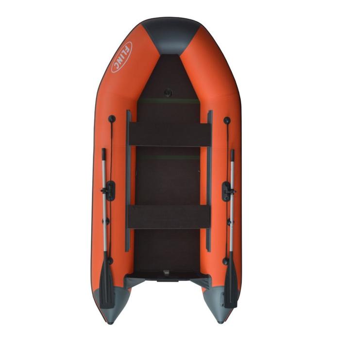 фото Надувная лодка flinc ft340k, цвет оранжевый/графитовый