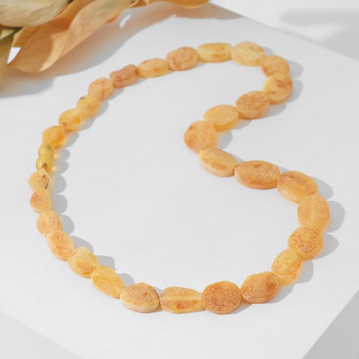 Бусы "Янтарь" овал, цвет медовый матовый, 50см 
Бусы "Янтарь" овал, цвет медовый матовый, 50см