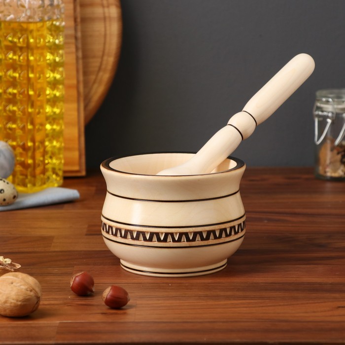 Ступка с пестиком, ступка 11-12 х 8 см, пестик 22 х 4,5 см, массив клена
Ступка с пестиком, ступка 11-12 х 8 см, пестик 22 х 4,5 см, массив клена