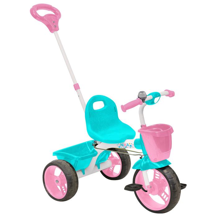 фото Велосипед трехколесный nika вд2, цвет белый с розовым nika kids