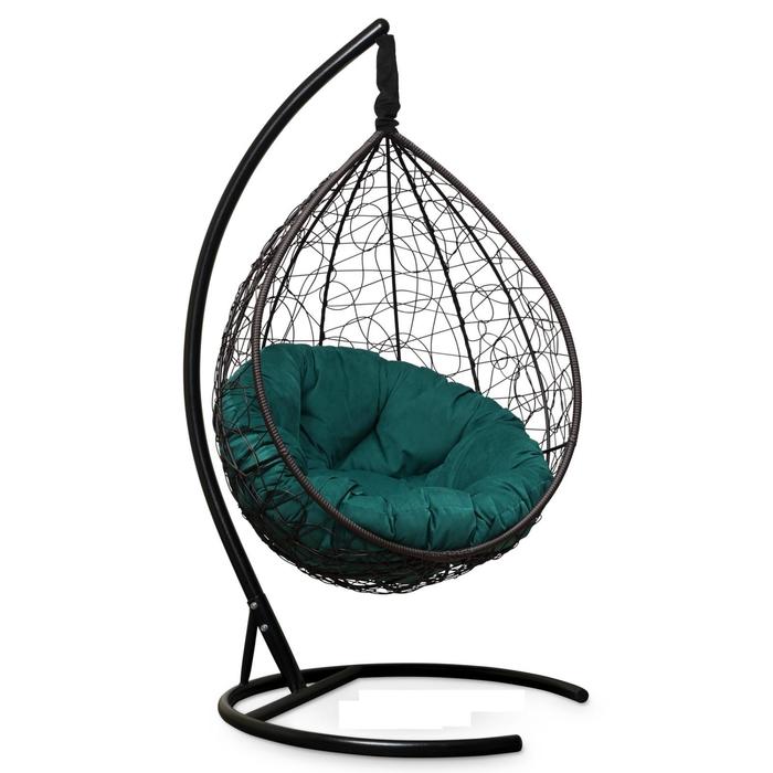 Подвесное кресло "SEVILLA VERDE VELOUR" коричневое, зеленая подушка, стойка, 115х110х195см
Подвесное кресло "SEVILLA VERDE VELOUR" коричневое, зеленая подушка, стойка, 115х110х195см