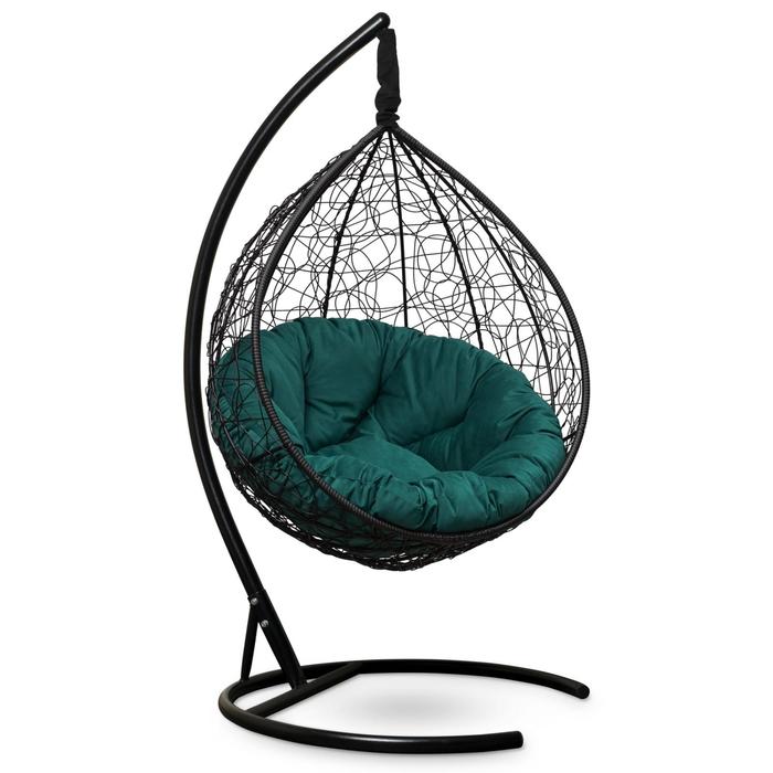 Подвесное кресло "SEVILLA VERDE VELOUR" черное, зеленая подушка, стойка, 115х110х195см
Подвесное кресло "SEVILLA VERDE VELOUR" черное, зеленая подушка, стойка, 115х110х195см