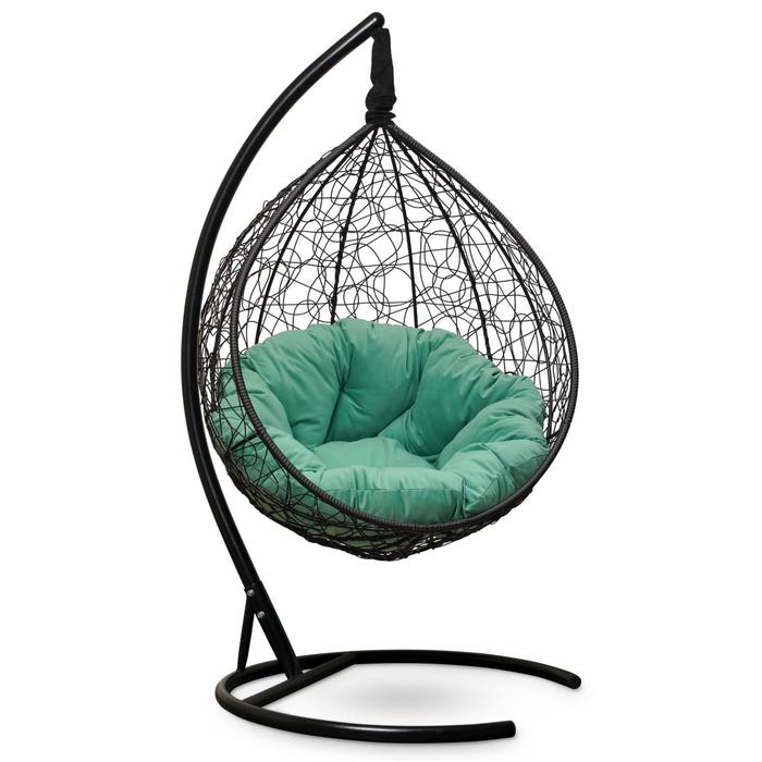 Подвесное кресло "SEVILLA VERDE VELOUR" черное, бирюзовая подушка, стойка, 115х110х195см
Подвесное кресло "SEVILLA VERDE VELOUR" черное, бирюзовая подушка, стойка, 115х110х195см