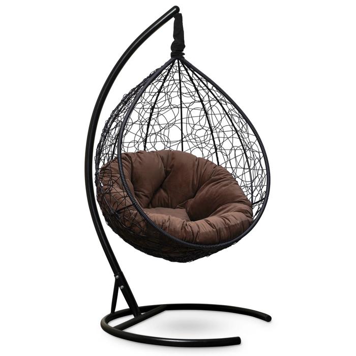 Подвесное кресло "SEVILLA VERDE VELOUR" черное, коричневая подушка, стойка, 115х110х195см
Подвесное кресло "SEVILLA VERDE VELOUR" черное, коричневая подушка, стойка, 115х110х195см