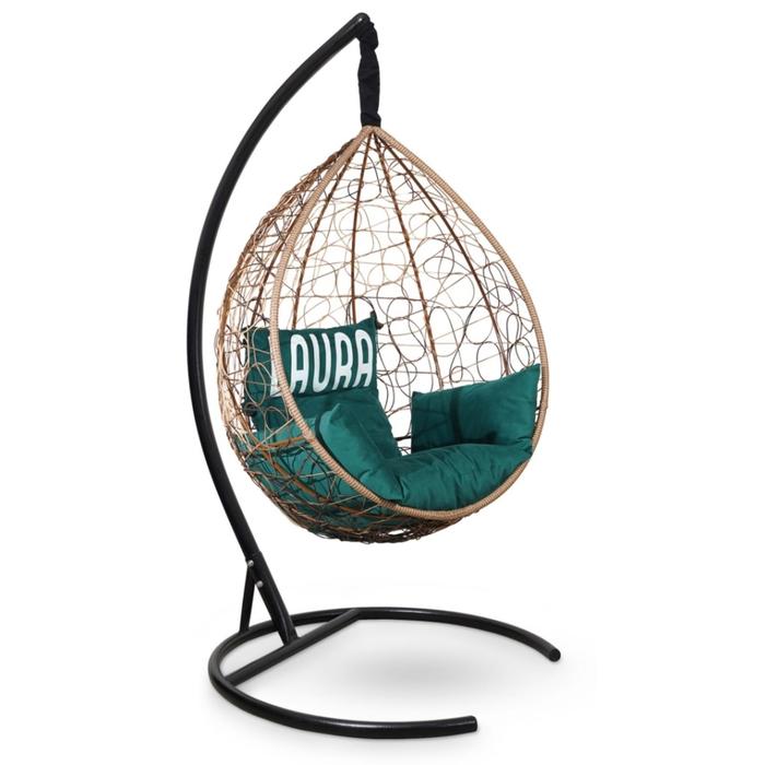 Подвесное кресло "SEVILLA VELOUR" горячий шоколад, зеленая подушка, стойка, 110х115х195см
Подвесное кресло "SEVILLA VELOUR" горячий шоколад, зеленая подушка, стойка, 110х115х195см