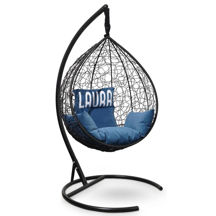 Подвесное кресло "SEVILLA VELOUR" черное, синяя подушка, 110х115х195см
Подвесное кресло "SEVILLA VELOUR" черное, синяя подушка, 110х115х195см